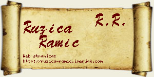 Ružica Ramić vizit kartica